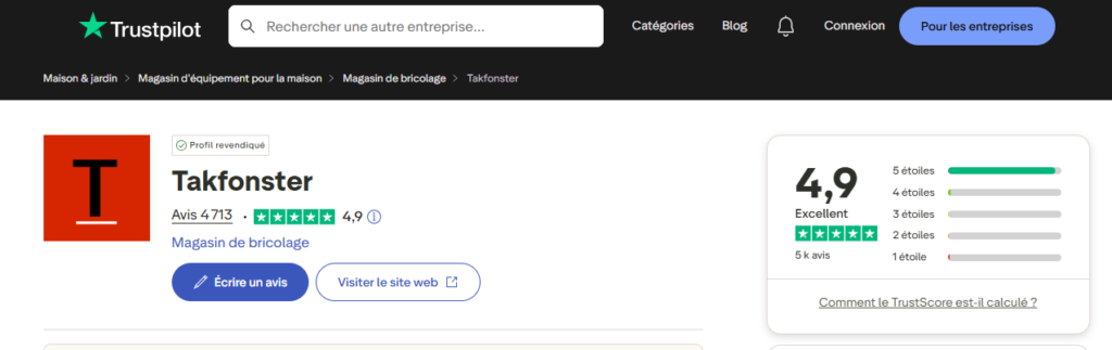 Avis clients Takfonster
