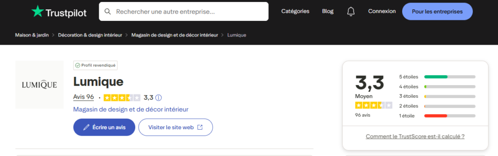 Avis clients Lumique